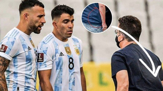 El agente que atacó a los jugadores argentinos entró al campo de juego armado
