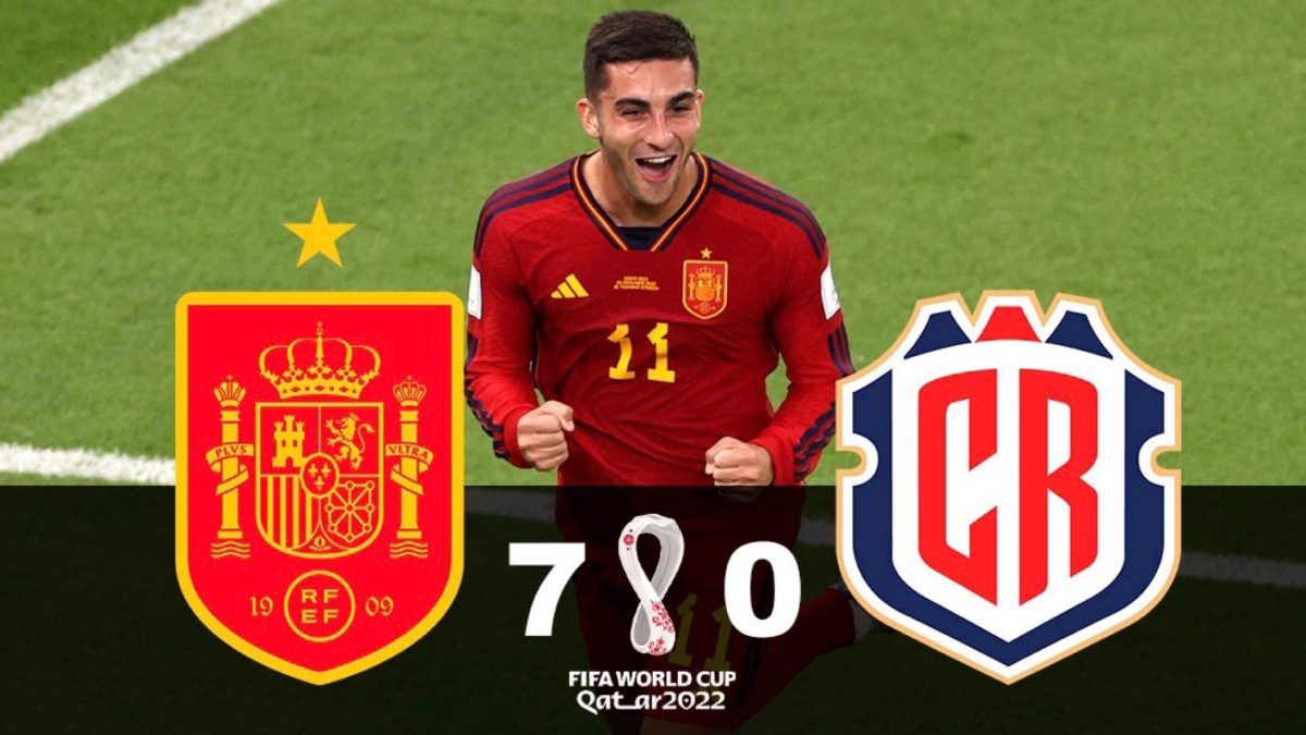 España goleó 7 a 0 a Costa Rica en Qatar 2022